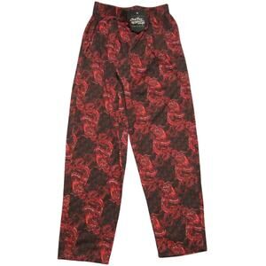 California Crazee Wear Terminator Baggy Workout Gym Pants Mens M Red NWT 90s